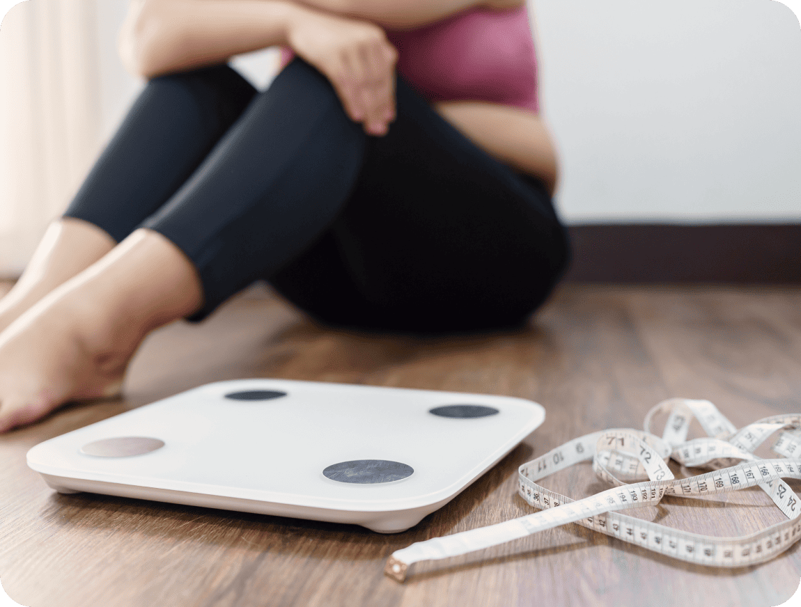 Following weight loss, up to